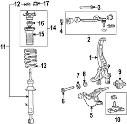 Foto de Soporte Brazo Control Suspension Original para Lexus RC F 2015 2016 2017 Lexus  2016 2017 Marca LEXUS Nmero de Parte 4807524010