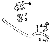 Foto de Barra Estabilizadora de Suspensin Original para Lexus LS430 2001 2002 2003 Marca LEXUS Nmero de Parte 4881150090