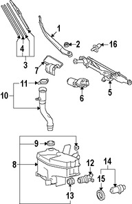 Foto de Varillas de Limpiaparabrisas Original para Lexus LS460 Lexus LS600h Marca LEXUS Nmero de Parte 8515050200