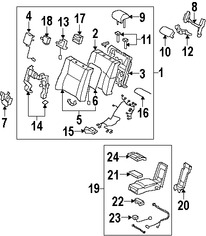 Foto de Respaldo completo de Asiento Original para Lexus LS460 2007 2008 Marca LEXUS Nmero de Parte 7149050820B1