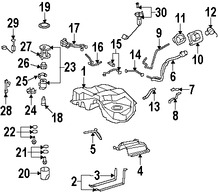 Foto de Unidad Emisora del Tanque de Combustible Original para Lexus LS460 Marca LEXUS Nmero de Parte 8332080438