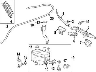 Foto de Sensor de Nivel de Lquido Limpiaparabrisas Original para Lexus LS460 Lexus LS600h Lexus RX350 Lexus Marca LEXUS Nmero de Parte 8539752100