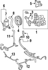 Foto de Manguera de Direccin Hidrulica Original para Toyota 4Runner Lexus GX470 Marca LEXUS Nmero de Parte 4434835250