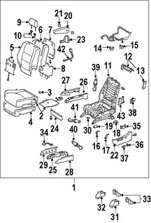 Foto de Interruptor Asiento Elctrico Original para Lexus GX470 Lexus RX330 Lexus RX350 Toyota Sienna Marca LEXUS Nmero de Parte 840700E010