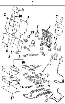 Foto de Guia de Reposacabezas Original para Toyota Lexus  Scion Marca LEXUS Nmero de Parte 7193147020C0