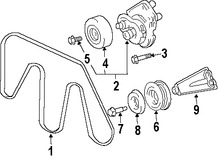 Foto de Perno de la polea del tensor de la correa Original para Lexus GS430 2006 2007 Marca LEXUS Nmero de Parte 9011908721