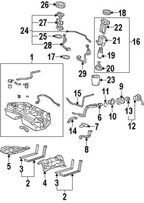 Foto de Unidad Emisora del Tanque de Combustible Original para Lexus GS430 Lexus GS300 Lexus GS350 Lexus GS460 Marca LEXUS Nmero de Parte 8332030540