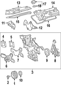 Foto de Sello del cigueal del motor Original para Toyota Lexus Marca LEXUS Nmero de Parte 90311A0027