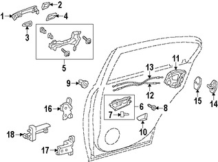 Foto de Manija exterior de puerta Original para Lexus Marca LEXUS Nmero de Parte 692100E010B3