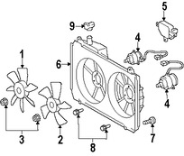 Foto de Aspa del ventilador de enfriamiento del motor Original para Lexus RX400h 2006 2007 2008 Toyota Highlander 2006 2007 Marca LEXUS Nmero de Parte 1636120220