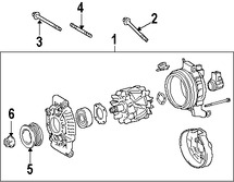 Foto de Polea del Alternador Original para Toyota Land Cruiser Toyota Sequoia Lexus LX570 Marca LEXUS Nmero de Parte 2741138140