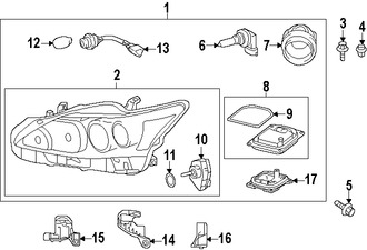 Foto de Modulo de Control de Faro de Xenon Original para Lexus CT200h Toyota Prius Toyota Marca LEXUS Nmero de Parte 8110747380