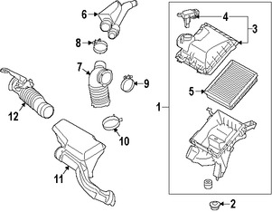 Foto de Arandela de la carcasa del filtro de aire Original para Lexus Toyota Marca LEXUS Nmero de Parte 9048018006