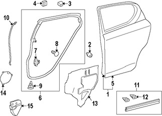 Foto de Sello de la puerta Original para Lexus CT200h Marca LEXUS Nmero de Parte 6787276011