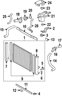 Foto de Carcasa del termostato del refrigerante del motor Original para Toyota Scion Lexus Marca LEXUS Nmero de Parte 163210H011