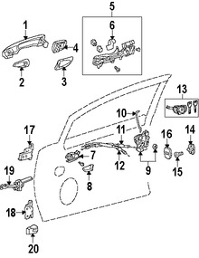 Foto de Cubierta de la manija exterior de la puerta  Original para Lexus Marca LEXUS Nmero de Parte 692170E020A0