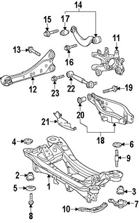 Foto de Tornillo de Brazo de Control de Suspension Original para Toyota Lexus Scion Marca LEXUS Nmero de Parte 90119A0327