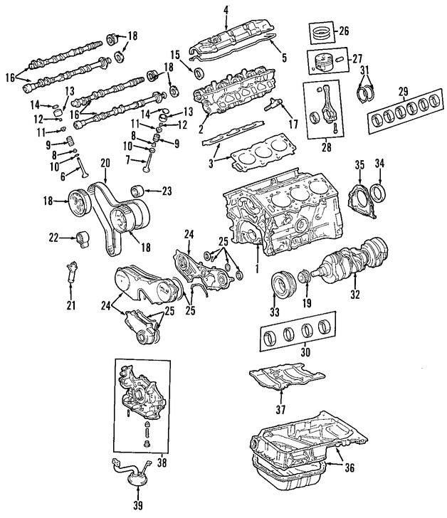 Foto de Motor Completo Original para Lexus RX330 2004 2005 2006 Toyota Sienna 2004 2005 2006 Marca LEXUS Nmero de Parte 190000A250