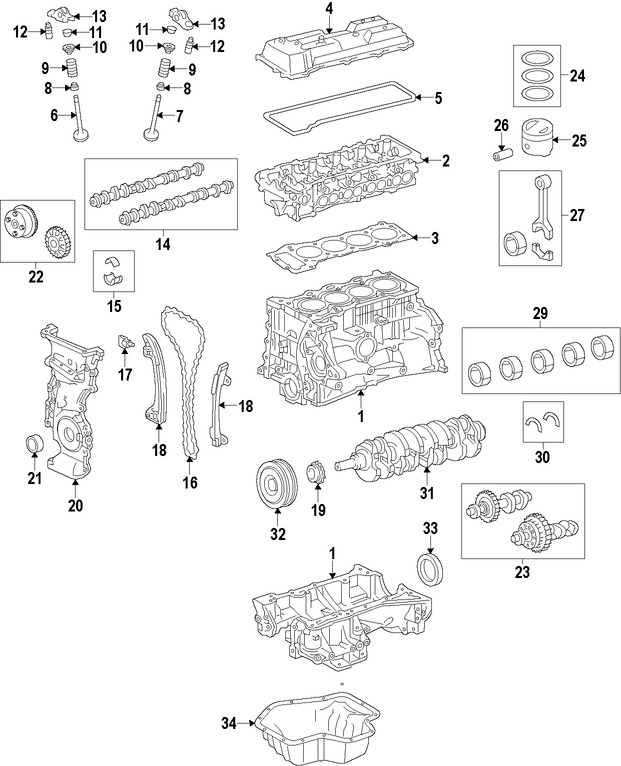 Foto de Seguidor del rbol de levas Original para Toyota Lexus Scion Marca LEXUS Nmero de Parte 137500P020