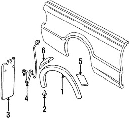 Foto de Enganche del protector de Guardafangos  Original para Mazda B2300 Mazda B3000 Mazda B4000 Mazda Marca MAZDA Nmero de Parte 9XG0558901