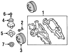 Foto de Polea de la bomba de agua del motor Original para Mazda B3000 2006 2007 Marca MAZDA Nmero de Parte 1F0015131