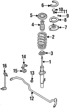 Foto de Tapa Puntal De Suspensin Original para Mazda Millenia Marca MAZDA Nmero de Parte T00134019