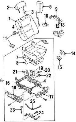 Foto de Interruptor Asiento Elctrico Original para Mazda Millenia Marca MAZDA Nmero de Parte TA0357155