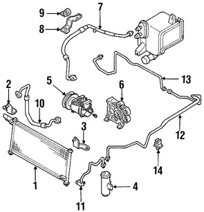 Foto de Manguera de succin Refrigerante Aire Acondicionad Original para Mazda Protege 2002 2003 2001 Mazda Protege5 2003 2002 Marca MAZDA Nmero de Parte BJ1P61462E