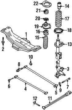 Foto de Tapa Puntal De Suspensin Original para Mazda Protege Mazda Protege5 Marca MAZDA Nmero de Parte B25D28019A