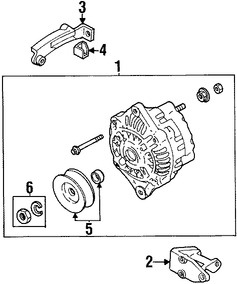 Foto de Polea del Alternador Original para Mazda 626 Mazda Protege Mazda Protege5 Mazda MX-6 Marca MAZDA Nmero de Parte FS0518W11