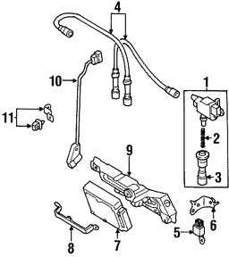 Foto de Conector de Bobina de Encendido Original para Mazda Protege 2002 2003 2001 Mazda Protege5 2003 2002 Marca MAZDA Nmero de Parte KJ0118T08