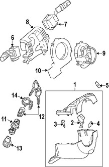 Foto de Sensor de Posicin del Volante de Direccin Original para Mazda 3 Mazda 5 Marca MAZDA Nmero de Parte BP4L661S1