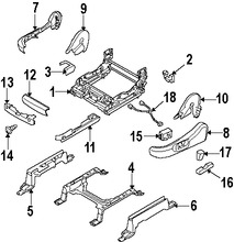 Foto de Cubierta de Riel de Asiento Original para Mazda CX-9 Mazda CX-7 Marca MAZDA Nmero de Parte EG23881MX34