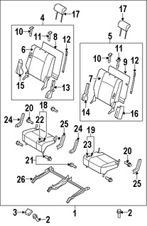 Foto de Cobertor de bisagra de asiento Original para Mazda CX-9 2007 2008 2009 2010 2011 2012 Marca MAZDA Nmero de Parte TD118836534