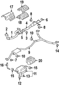 Foto de Tubo de Escape Original para Mazda CX-9 2010 2011 2012 2013 2014 2015 Marca MAZDA Nmero de Parte CY0140500F