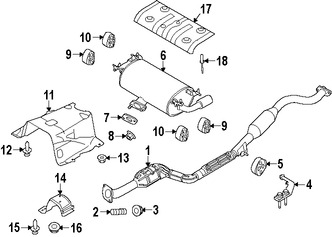 Foto de Empacadura del Conector del Tubo de Escape Original para Mazda MX-5 Miata Mazda 3 Mazda  Mazda 6 Mazda CX-9 Marca MAZDA Nmero de Parte PE2340305