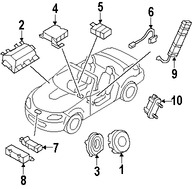 Foto de Sensor de impacto del Air Bag Original para Mazda MX-5 Miata Marca MAZDA Nmero de Parte NE5157K1XA