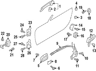 Foto de Conjunto de pestillo de puerta Original para Mazda MX-5 Miata Marca MAZDA Nmero de Parte NE5258310H