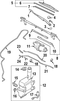 Foto de Sensor de Nivel de Lquido Limpiaparabrisas Original para Mazda 6 Marca MAZDA Nmero de Parte GN3A67488