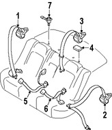 Foto de Receptaculo del Cinturon de Seguridad Original para Mazda 6 2003 2004 2005 2006 2007 2008 Marca MAZDA Nmero de Parte GKYA5778085