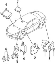 Foto de Sensor de Lluvia Original para Mazda 6 Mazda 5 Mazda  Mazda 3 Mazda 2 Marca MAZDA Nmero de Parte C513665G0B