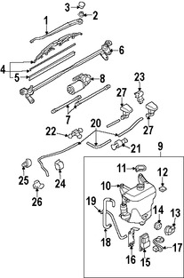 Foto de Brazo de Limpiaparabrisas Original para Mazda RX-8 Marca MAZDA Nmero de Parte FE0167321