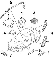 Foto de Sensor de impacto del Air Bag Original para Mazda RX-8 Mazda MPV Marca MAZDA Nmero de Parte F15157K1X