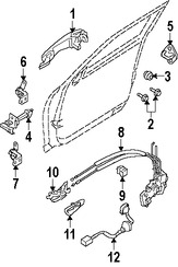 Foto de Clip del Botn de Puerta Original para Mazda Marca MAZDA Nmero de Parte H26067054