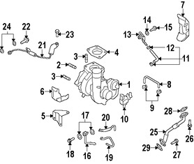 Foto de Tubo de Refrigerante del Turbo Original para Mazda CX-7 2007 2008 2009 2010 2011 2012 Marca MAZDA Nmero de Parte L33E1353X