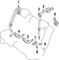 Foto de Receptaculo del Cinturon de Seguridad Original para Mazda CX-7 2008 2009 Marca MAZDA Nmero de Parte EGY157720A34