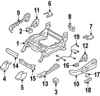 Foto de Cubierta de Riel de Asiento Original para Mazda CX-7 Mazda CX-9 Marca MAZDA Nmero de Parte EG23881HX34