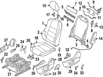 Foto de Interruptor Asiento Elctrico Original para Mazda  Mazda 6 Mazda 3 Marca MAZDA Nmero de Parte KD3788158