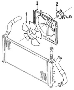 Foto de Aspa del ventilador de enfriamiento del motor Original para Mazda MX-3 1993 1992 1994 Marca MAZDA Nmero de Parte K80115140