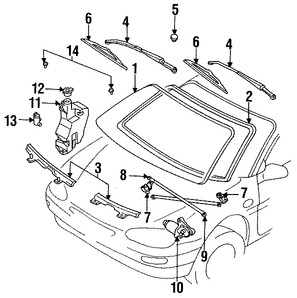 Foto de Brazo de Limpiaparabrisas Original para Mazda MX-3 1993 1992 1994 1995 Marca MAZDA Nmero de Parte EA0267321